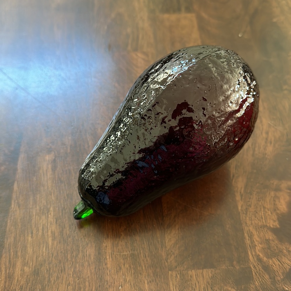 Vintage Murano glass vegetables. Yellow pepper tomato and avocado. - Picture 6 of 9